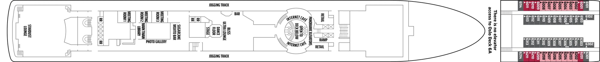 Promenade / Oslo Deck 6 plan